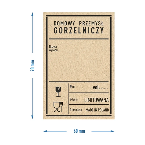 Etichete autoadezive 60x90 mm pentru sticle, vodcă, PRL, 20 buc. - 4