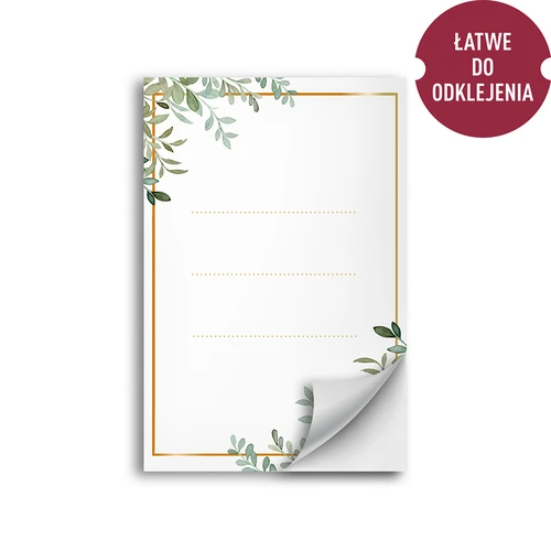 Etichete autocolante 60 x 90 mm pentru sticle, borcane, cadouri model floral - 20 buc. - 2