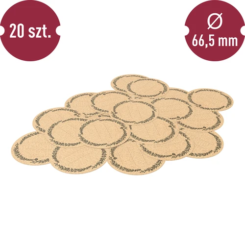 Etichete rotunde fi 66,5mm pentru capace/borcane - 20 buc - 3