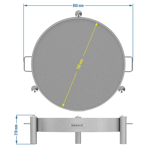Focar de grădină ø 70 cm sudat - 10