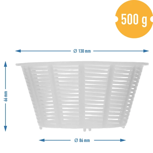 Formă pentru brânzărie rotundă Ø 13 x 7 cm pentru 500 g - 4