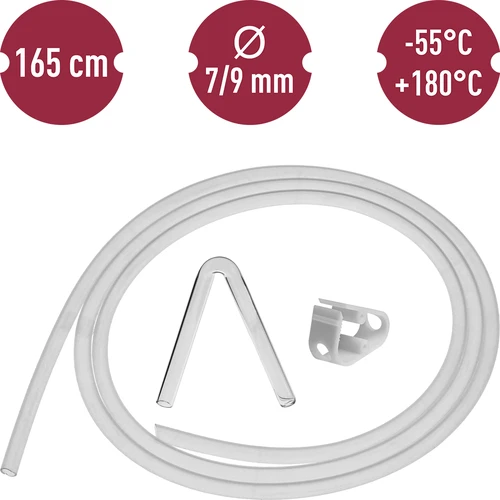 Furtun din silicon fi 7/9mm - temp. -55 +180°C - 6