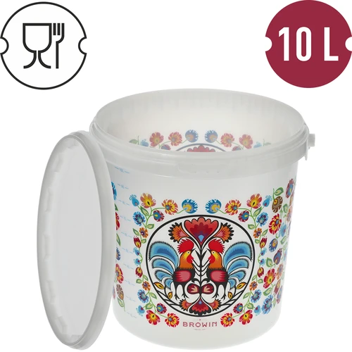 Găleată alimentară GWIOZDA - cu capac, 10 L - 4