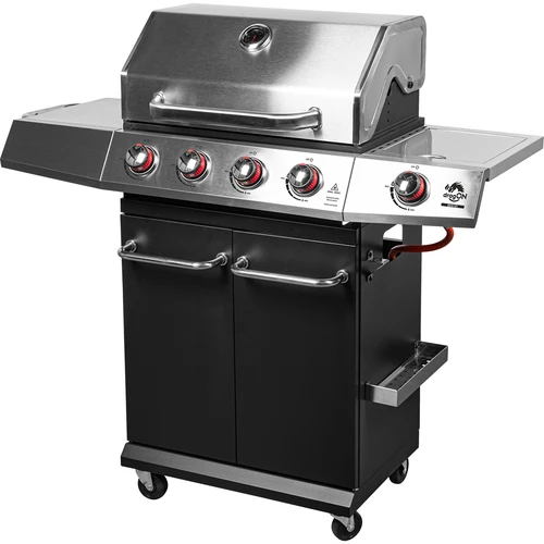Grătar pe gaz dragON BBQ101, 11,7 kW, negru-argintiu