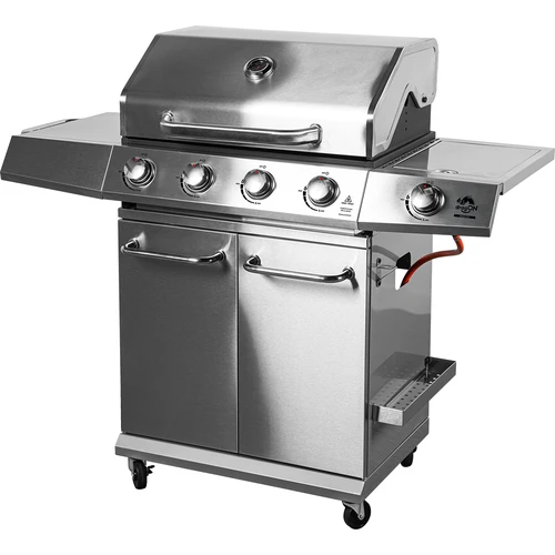 Grătar pe gaz dragON BBQ201, 18,8 kW, argintiu