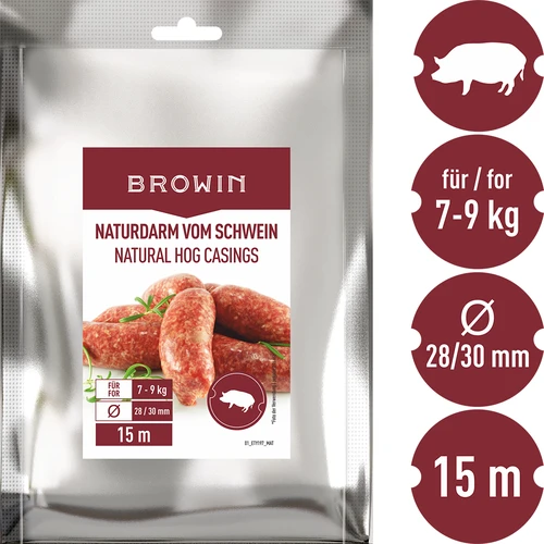 Intestine naturale de porc 28/30, 15m - 3
