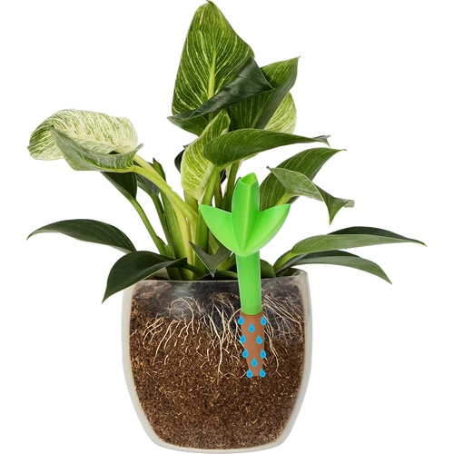 Irigator pentru plante – frunză verde cu picior ceramic, 120 ml - 6