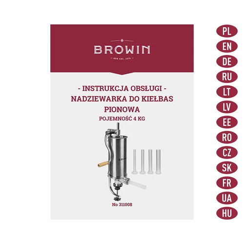Mașină de umplut cârnați verticală 4 kg - 9