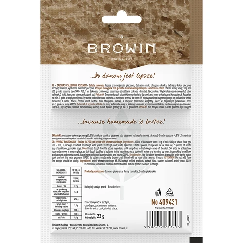 Maia de pâine de grâu cu drojdie - 23 g - 2