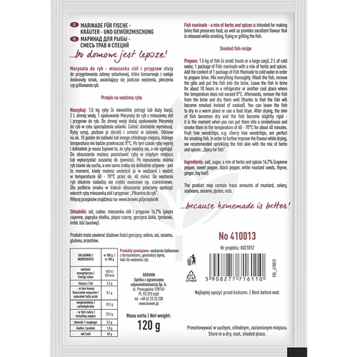 Marinadă pentru pește - amestec de ierburi și condimente, 120 g - 2
