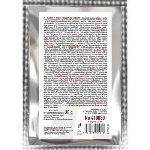 Marinadă pentru slănină - amestec de ierburi și condimente, 35 g - 2