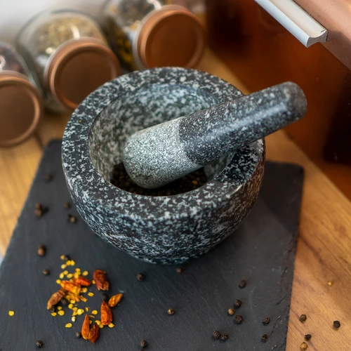 Mojar de bucătărie din granit cu pistil - 10