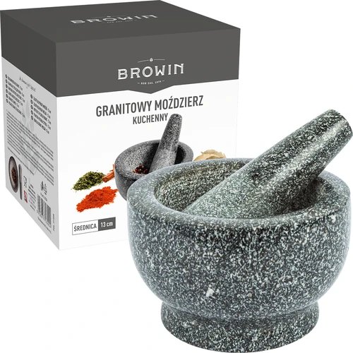 Mojar de bucătărie din granit cu pistil - 7