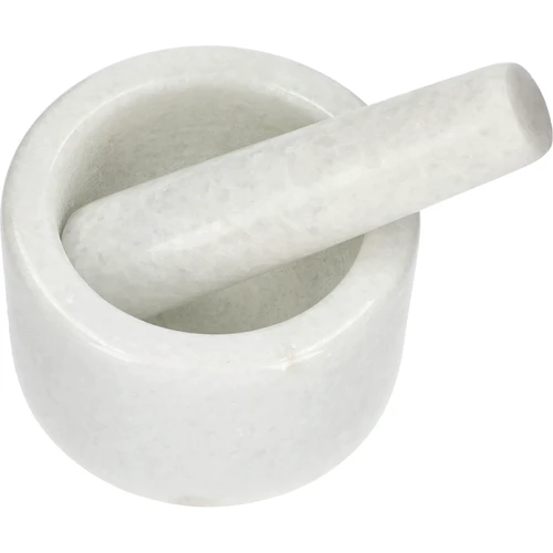 Mojar de bucătărie din marmură, alb, fi 10 cm - 2
