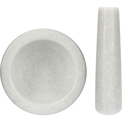 Mojar de bucătărie din marmură, alb, fi 10 cm - 5