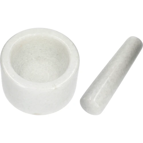 Mojar de bucătărie din marmură, alb, fi 10 cm - 6