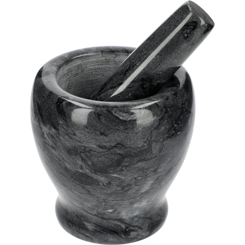 Mojar de bucătărie din marmură, negru, fi 10,5 cm