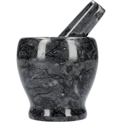 Mojar de bucătărie din marmură, negru, fi 10,5 cm - 3