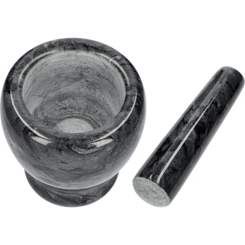Mojar de bucătărie din marmură, negru, fi 10,5 cm - 6