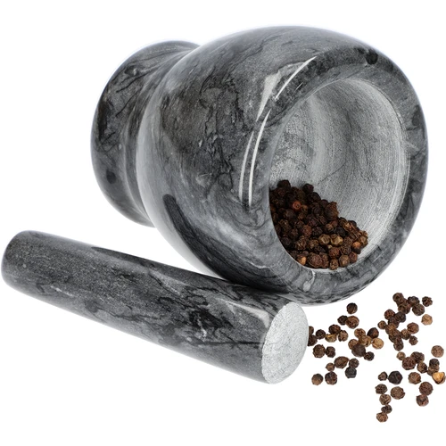 Mojar de bucătărie din marmură, negru, fi 10,5 cm - 9