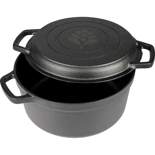 Oală din fontă cu tigaie, 3,5 L - 2