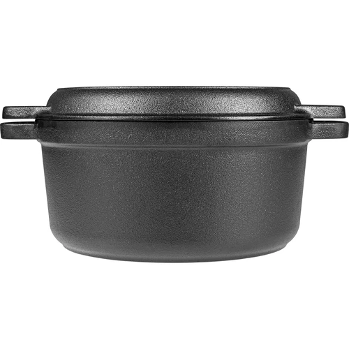Oală din fontă cu tigaie, 3,5 L - 4