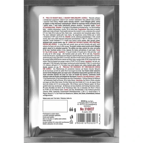 Pekla pentru cârnați albi, cu proteină funcțională și acerola, 66g - 2