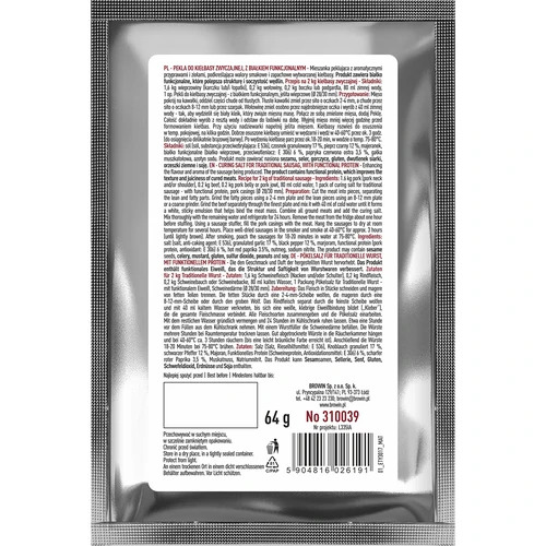 Peklosól - amestec pentru saramură pentru cârnați obișnuiți, cu proteină funcțională, 64g - 2