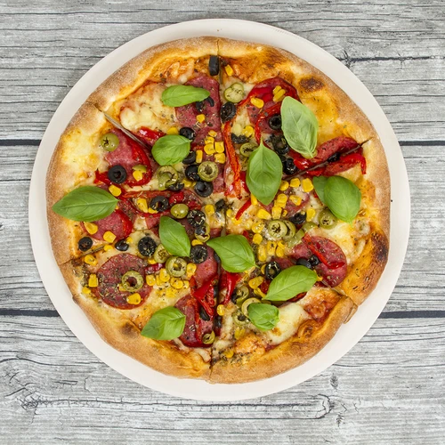 Piatră de pizza rotundă, realizată din cordierit, diametru 33 cm - 17