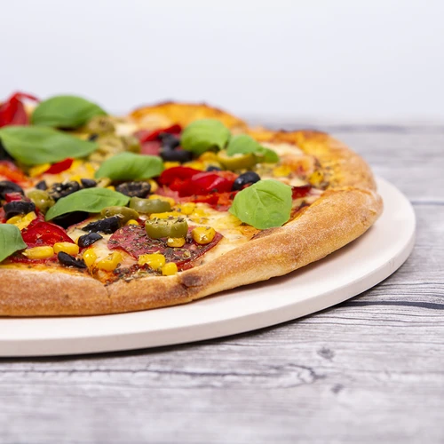 Piatră de pizza rotundă, realizată din cordierit, diametru 33 cm - 19