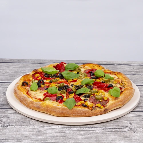 Piatră de pizza rotundă, realizată din cordierit, diametru 33 cm - 18