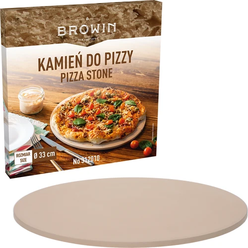 Piatră de pizza rotundă, realizată din cordierit, diametru 33 cm - 5