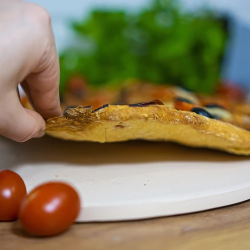 Piatră de pizza rotundă, realizată din cordierit, diametru 33 cm - 13