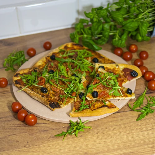 Piatră de pizza rotundă, realizată din cordierit, diametru 33 cm - 12
