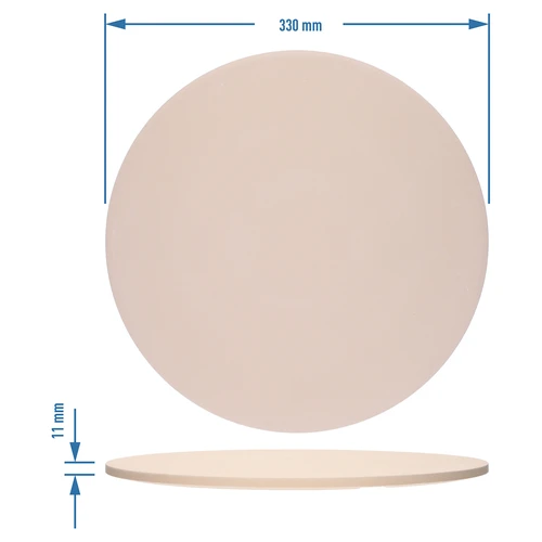 Piatră de pizza rotundă, realizată din cordierit, diametru 33 cm - 7
