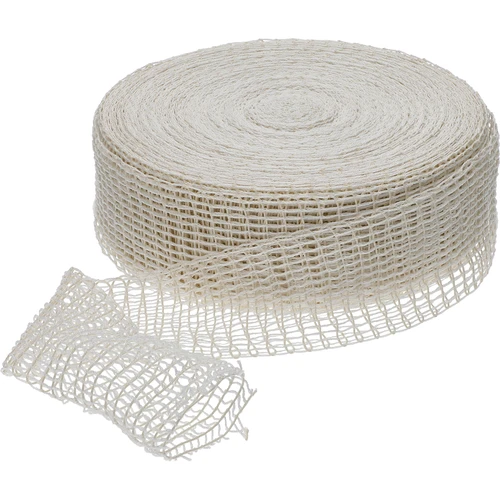 Plasă pentru mezeluri albă cu dimensiuni de 12,5 cm x 50 m, cu rezistență termică până la 220°C - 2