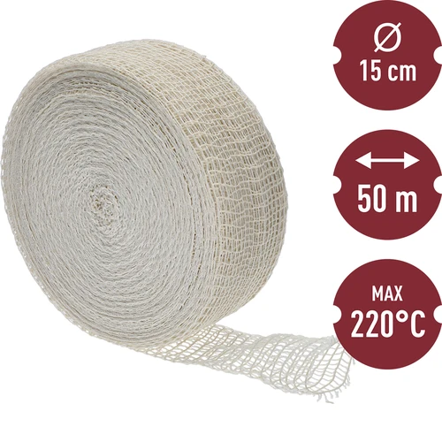 Plasă pentru mezeluri cu dimensiuni de 15 cm x 50 m, cu rezistență termică până la 220°C - 3