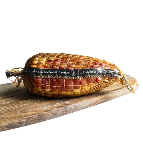 Plasă pentru mezeluri cu etichetă, dimensiuni 15 cm x 4 m, rezistență termică 125°C - 5