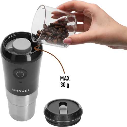 Râșniță de cafea - electrică, cu pietre, cu infuzor și cană - 7