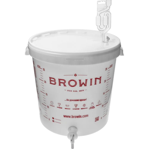 Recipient de fermentare 30 L cu capac, robinet și tub UA