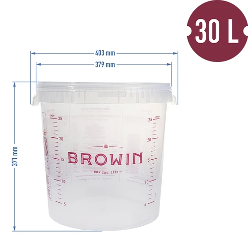 Recipient de fermentare 30L cu imprimare și 3 tuburi - 2