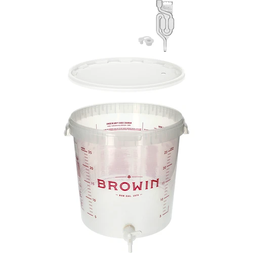 Recipient de fermentare 30L cu imprimare, robinet și 3 tuburi - 4