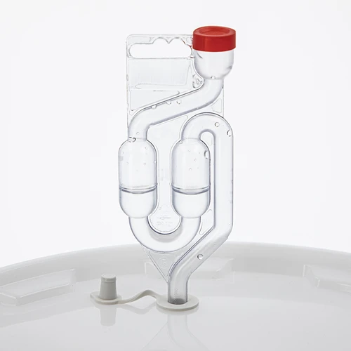 Recipient de fermentare 30L, de culoare albă cu 2 tuburi - 3