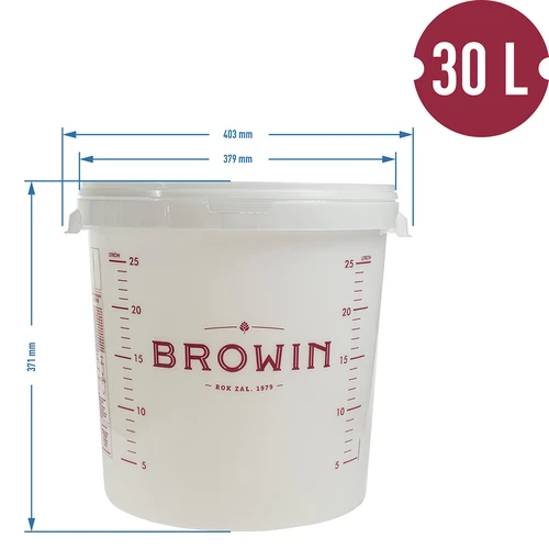 Recipient de fermentare cu capac 30 L - 13