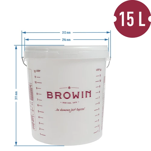 Recipient de fermentare - imprimat, capac, 15 L - 10