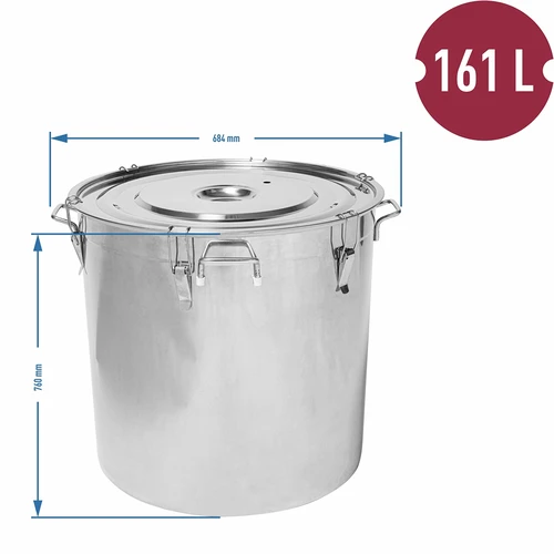 Recipient din oțel inoxidabil 161 L cu capac - 6