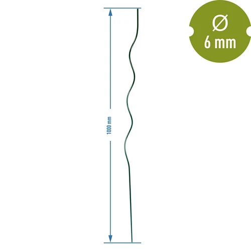 Țăruș din oțel spiral 1m x 6mm - 2