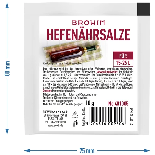 Săruri nutritive pentru drojdii 10g - 2