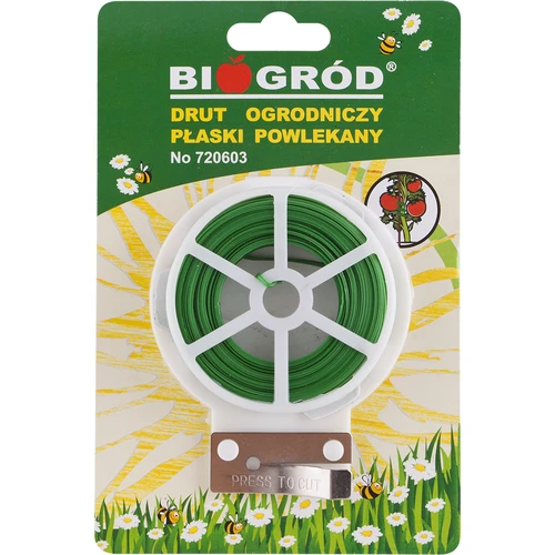 Sârmă de grădină plată, acoperită cu PVC 50m x 2mm - 3