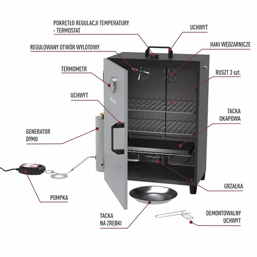 Set afumătoare electrică cu generator de fum - 31